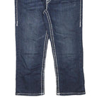 LA IDOL Womens Shorts Blue Denim L W32 Contrast Stitching Stylish Casual