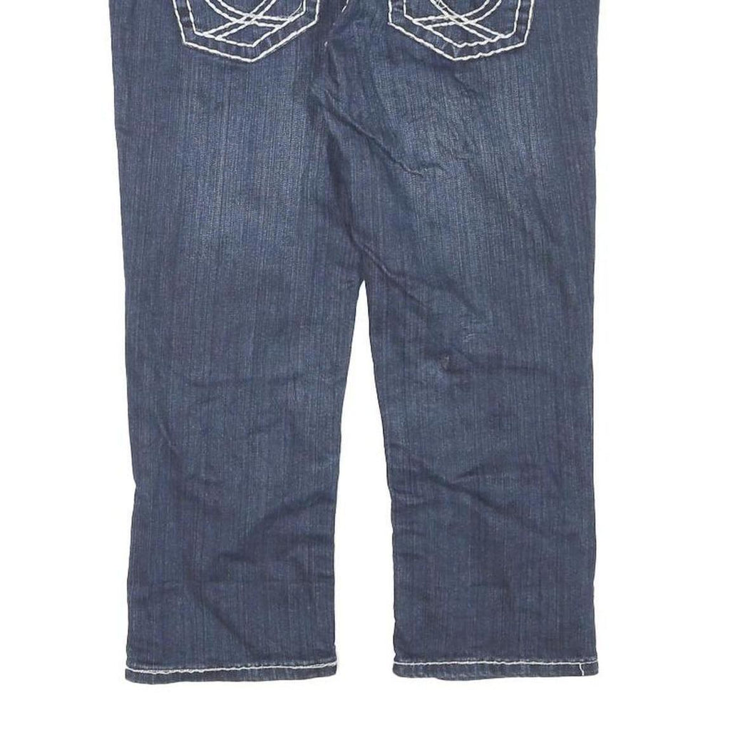 LA IDOL Womens Shorts Blue Denim L W32 Contrast Stitching Stylish Casual