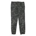 DOWNLOAD Mens Cotton Blend Grey Camouflage Slim Drawstring Trousers W30 L29