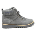 SONOMA Womens Ankle Lace-Up Boots Grey Leather UK 9 Casual Outdoor Sturdy
