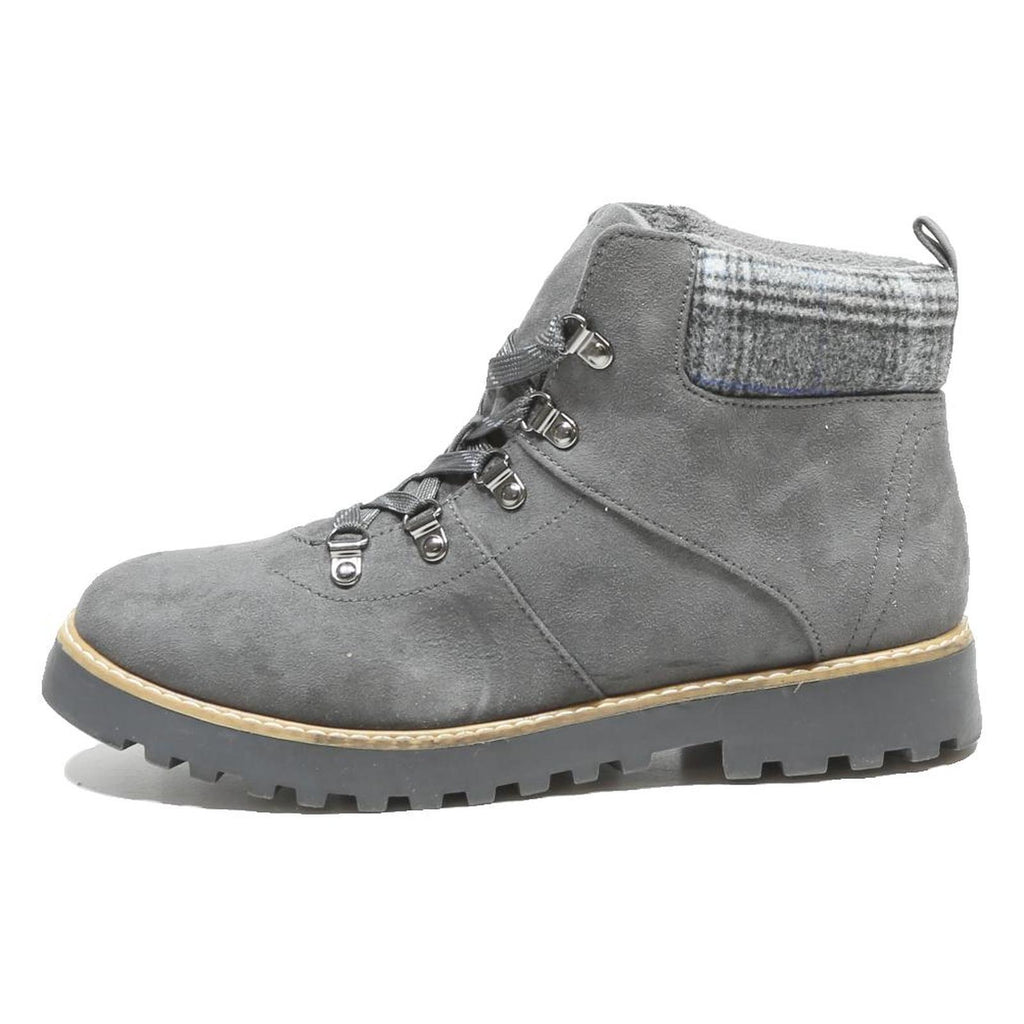 SONOMA Womens Ankle Lace-Up Boots Grey Leather UK 9 Casual Outdoor Sturdy