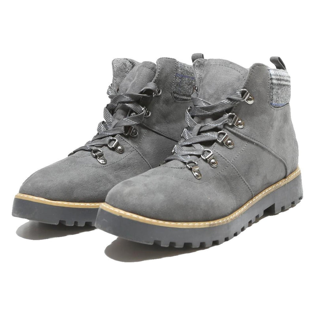 SONOMA Womens Ankle Lace-Up Boots Grey Leather UK 9 Casual Outdoor Sturdy