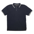 DUNLOP Mens Navy Blue Polo Shirt M Cotton Blend Short Sleeve Basic