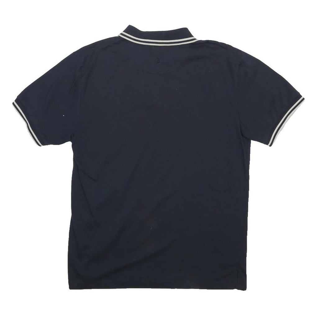 DUNLOP Mens Navy Blue Polo Shirt M Cotton Blend Short Sleeve Basic