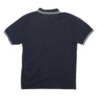 DUNLOP Mens Navy Blue Polo Shirt M Cotton Blend Short Sleeve Basic