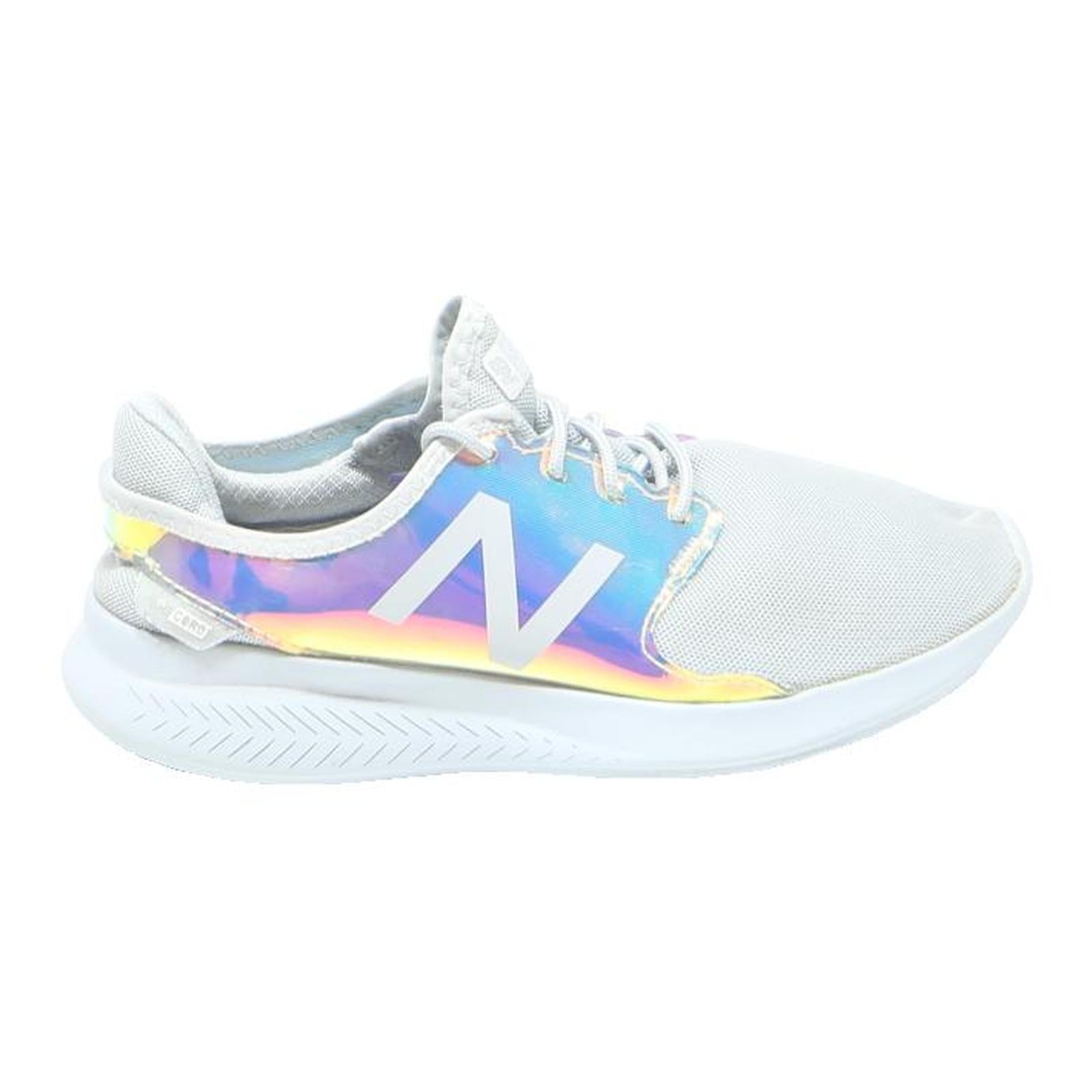 NEW BALANCE Womens Iridescent Low Top Trainers Synthetic UK 4 Lightweight
