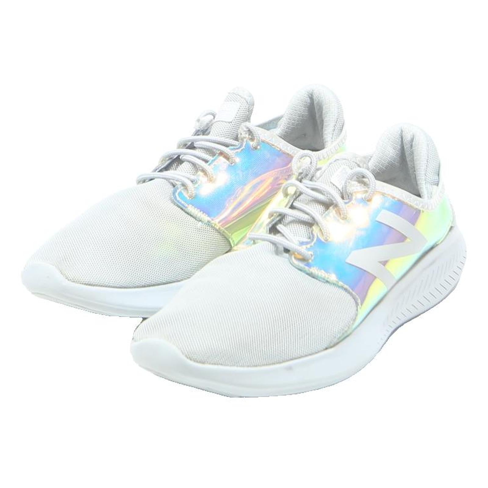 NEW BALANCE Womens Iridescent Low Top Trainers Synthetic UK 4 Lightweight