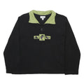 BRECKENRIDGE Womens Black & Green Patterned Pullover Jumper Cotton Blend XL Zip