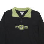 BRECKENRIDGE Womens Black & Green Patterned Pullover Jumper Cotton Blend XL Zip