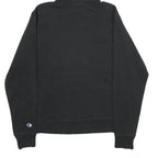 CHAMPION Mens Black Pullover Hoodie S Branded Logo Cotton Blend Casual