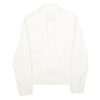 LEVI'S Womens White Button Jacket S Cotton Blend Plain Classic Casual Outerwear