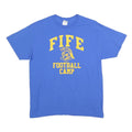GILDAN Mens Blue Fife Football Camp T-Shirt L Short Sleeve Crew Neck Casual
