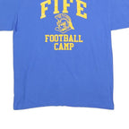 GILDAN Mens Blue Fife Football Camp T-Shirt L Short Sleeve Crew Neck Casual