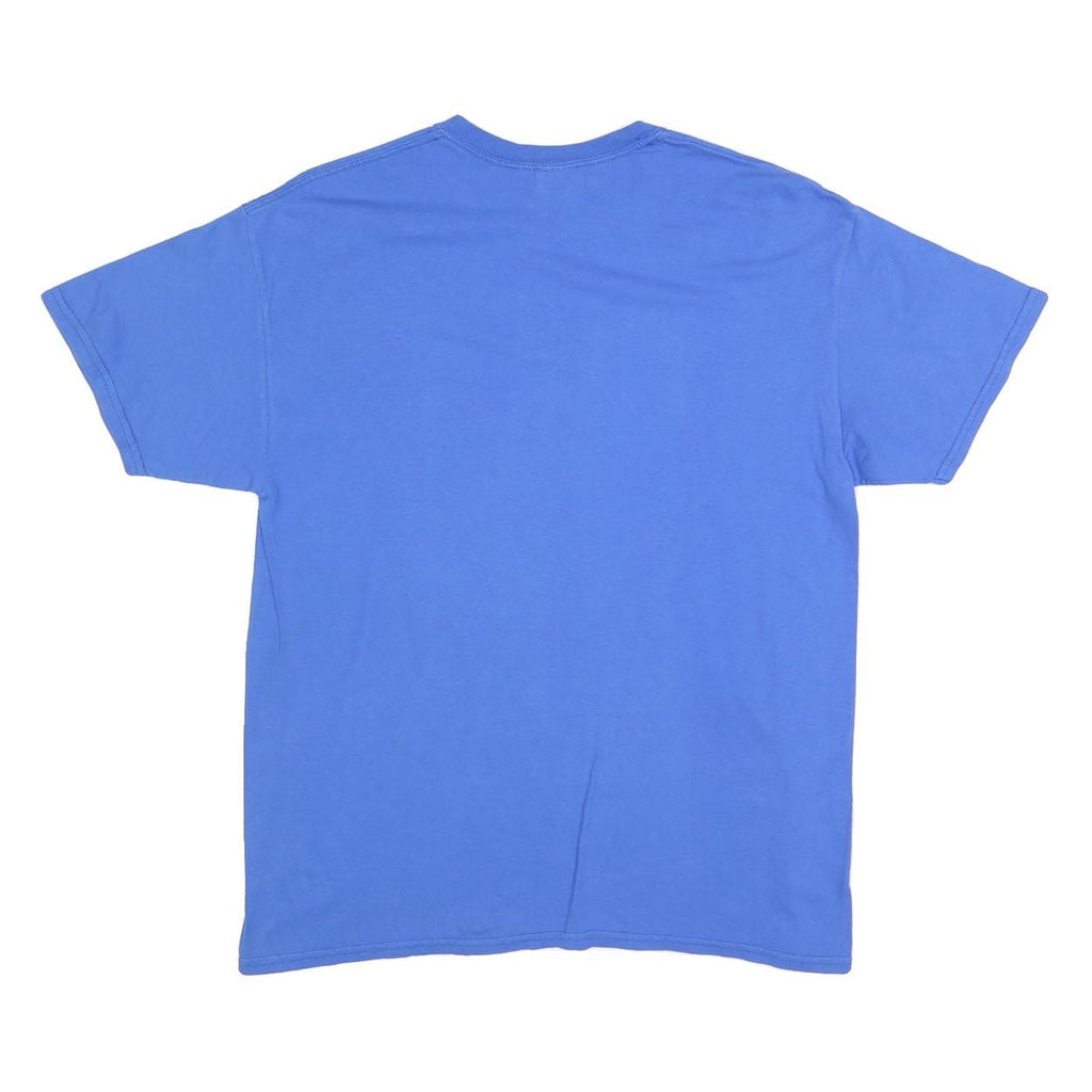 GILDAN Mens Blue Fife Football Camp T-Shirt L Short Sleeve Crew Neck Casual