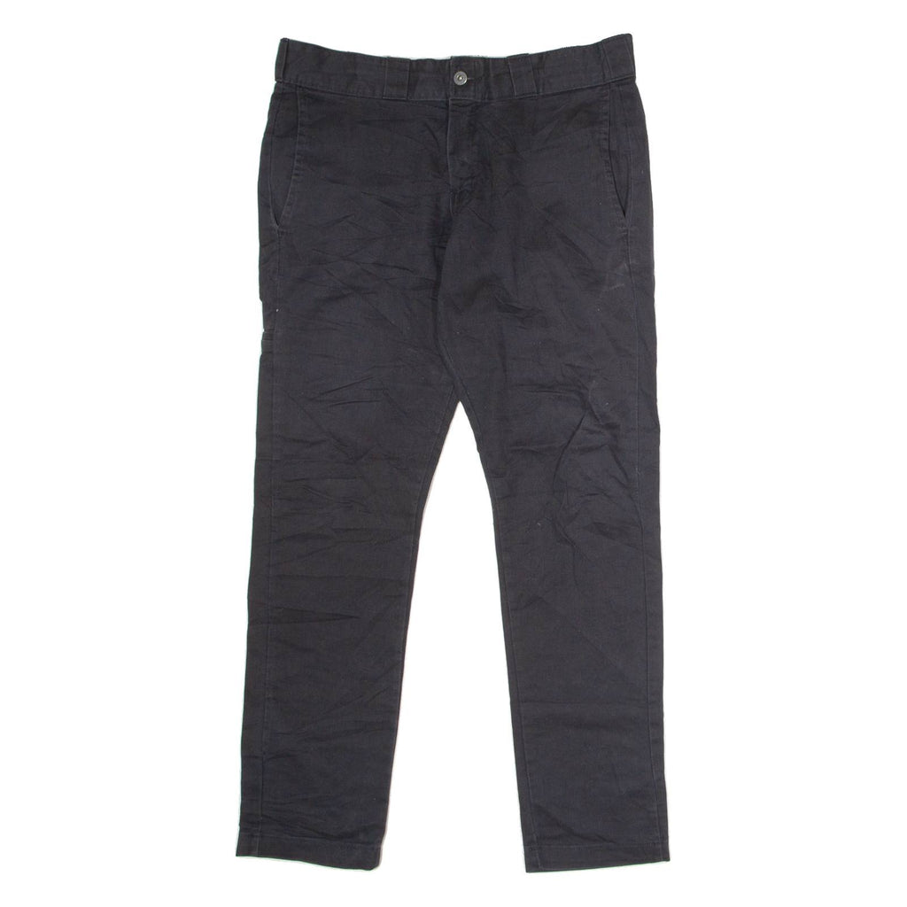 DICKIES Workwear Mens Twill Trousers Black Regular Straight W33 L30