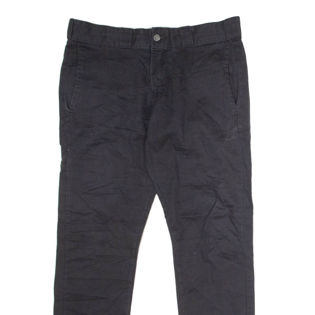 DICKIES Workwear Mens Twill Trousers Black Regular Straight W33 L30