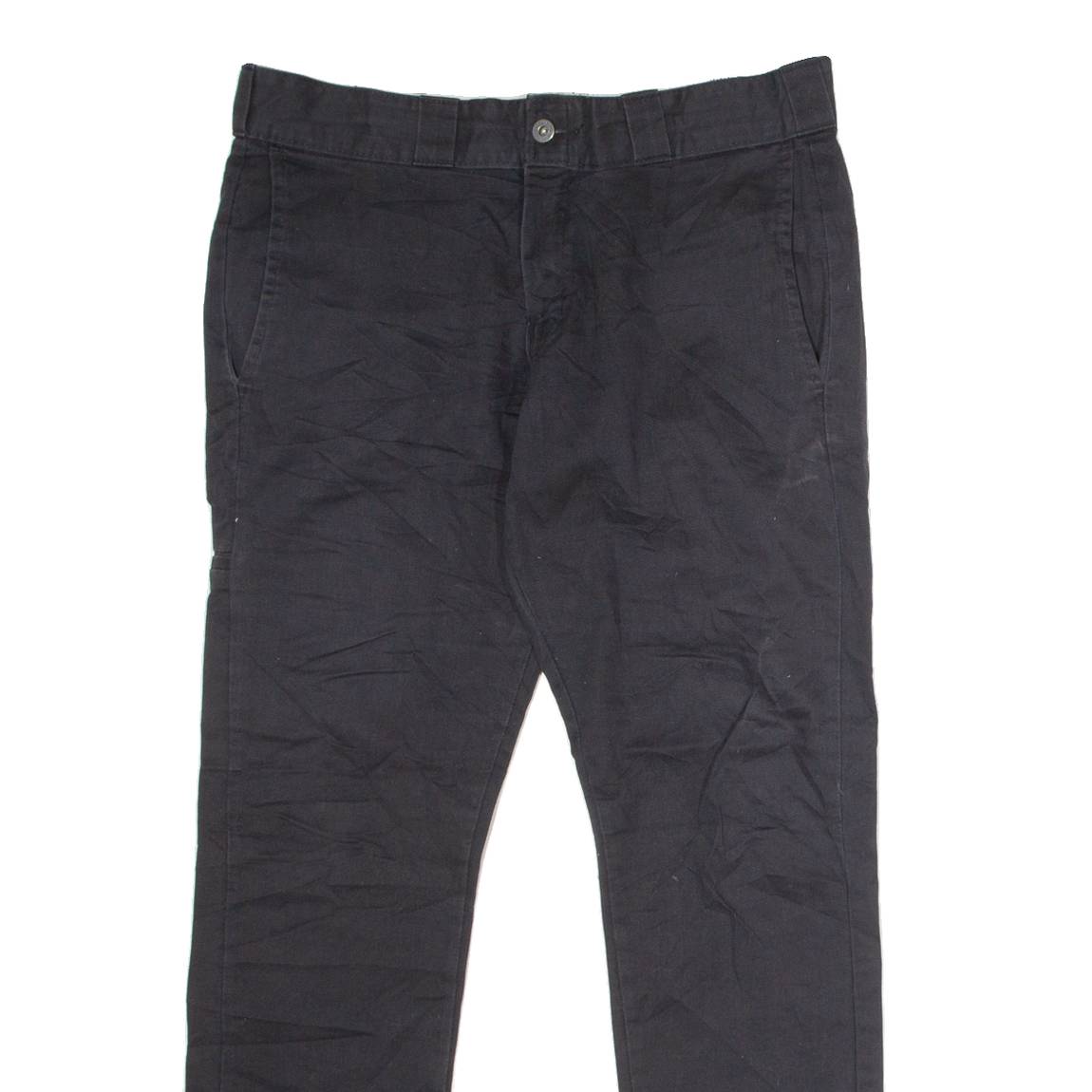 DICKIES Workwear Mens Twill Trousers Black Regular Straight W33 L30