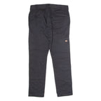 DICKIES Workwear Mens Twill Trousers Black Regular Straight W33 L30