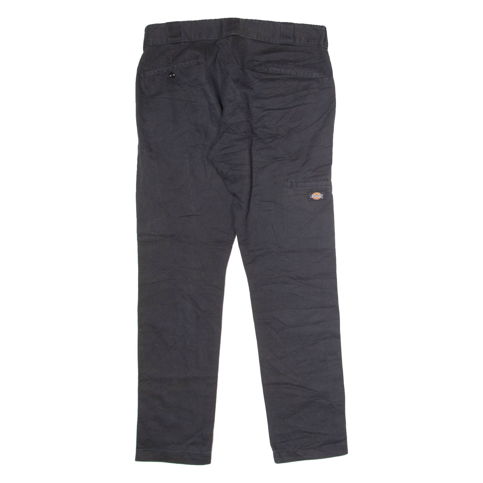 DICKIES Workwear Mens Twill Trousers Black Regular Straight W33 L30