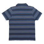 NIKE Mens Blue & White Striped Short Sleeve Polo Shirt L Cotton Pocket