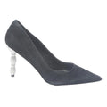 DUNE LONDON Womens Elegant Suede Black Pointed Toe Stiletto Heels UK 8
