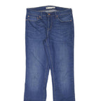 LEVI'S Womens Blue Regular Straight Denim Medium Wash W30 L32 Classic Zip Jeans
