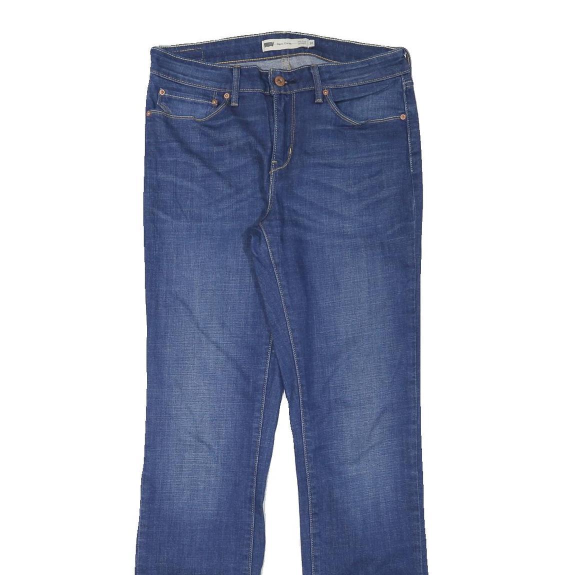 LEVI'S Womens Blue Regular Straight Denim Medium Wash W30 L32 Classic Zip Jeans