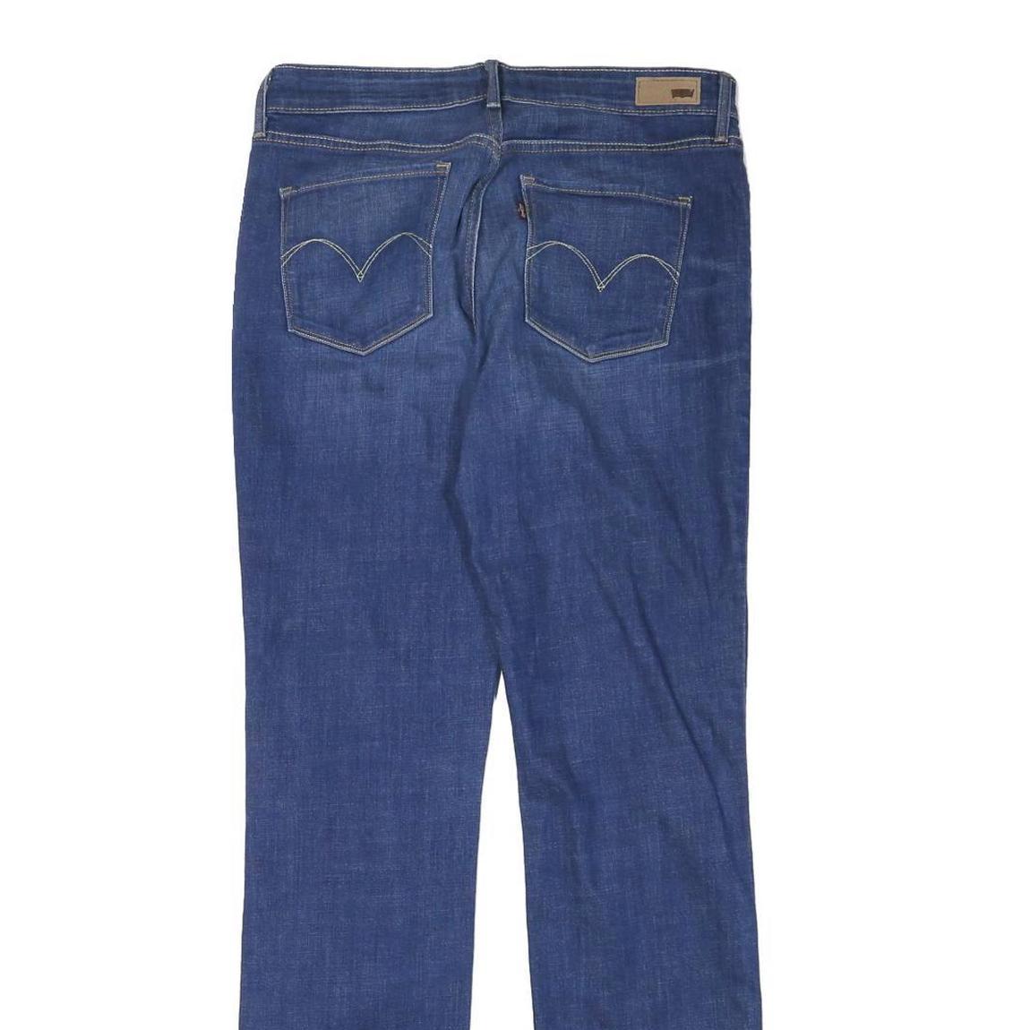 LEVI'S Womens Blue Regular Straight Denim Medium Wash W30 L32 Classic Zip Jeans