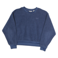 LEVI'S Mens Blue Plain Crew Neck Chunky Knit Jumper S Polyester Casual Wear