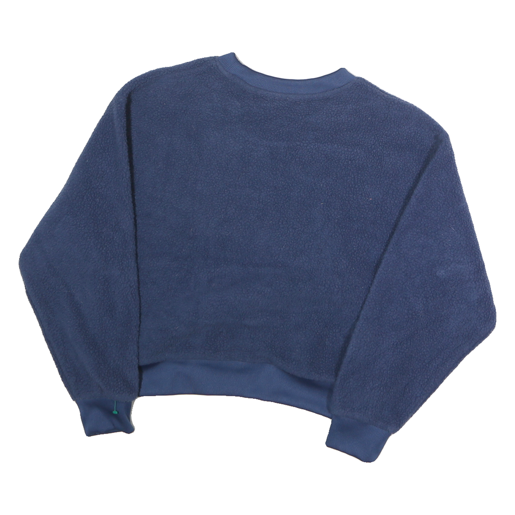 LEVI'S Mens Blue Plain Crew Neck Chunky Knit Jumper S Polyester Casual Wear