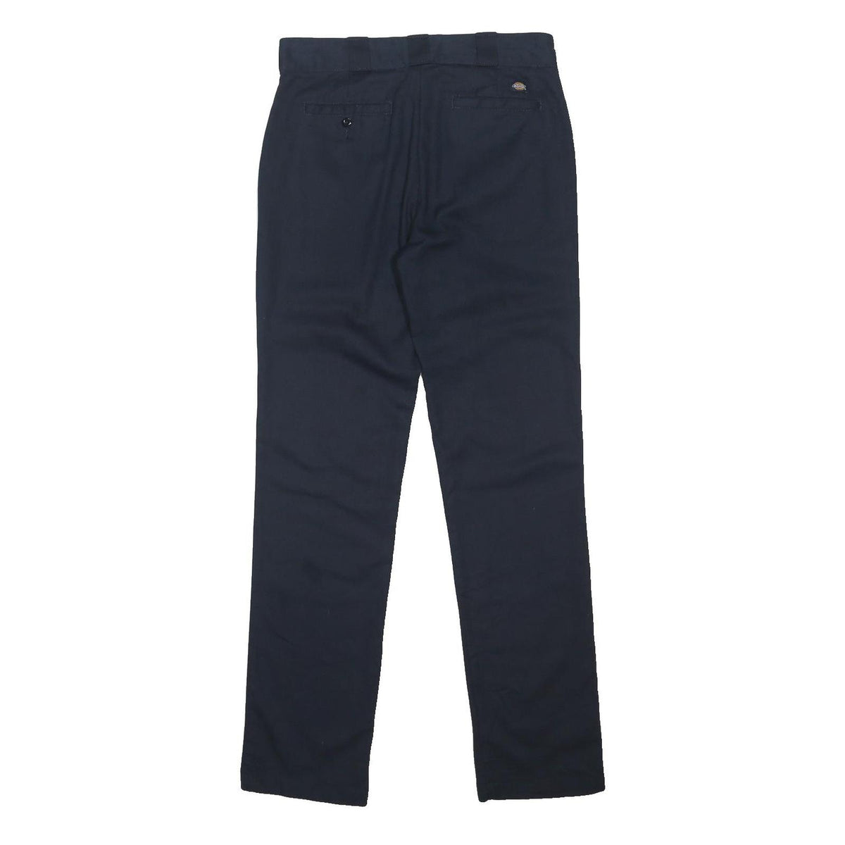 DICKIES Mens Cotton Blend Navy Regular Straight Trousers W31 L33 Workwear Casual