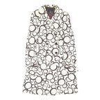 COAST Womens Cream & Brown Geometric Print Jacket UK 12 Cotton Blend Button