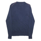 PRETTY GREEN Mens Blue Plain Crew Neck Basic Knit Jumper XS Wool Blend Stylish