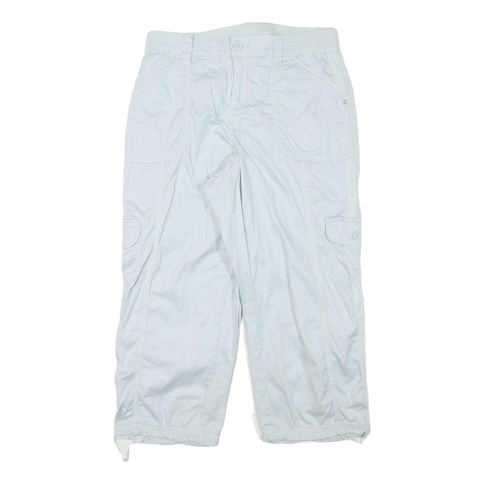 STYLE AND CO Womens White Casual Cargo Shorts L W30 Utility Pockets