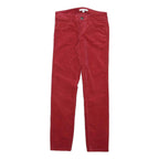 CABI Womens Cotton Blend Red Slim Skinny Trousers W26 L29 Stylish Zip Closure