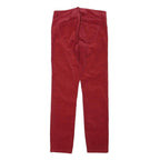 CABI Womens Cotton Blend Red Slim Skinny Trousers W26 L29 Stylish Zip Closure