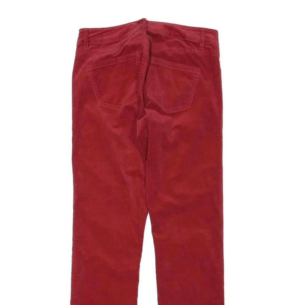 CABI Womens Cotton Blend Red Slim Skinny Trousers W26 L29 Stylish Zip Closure