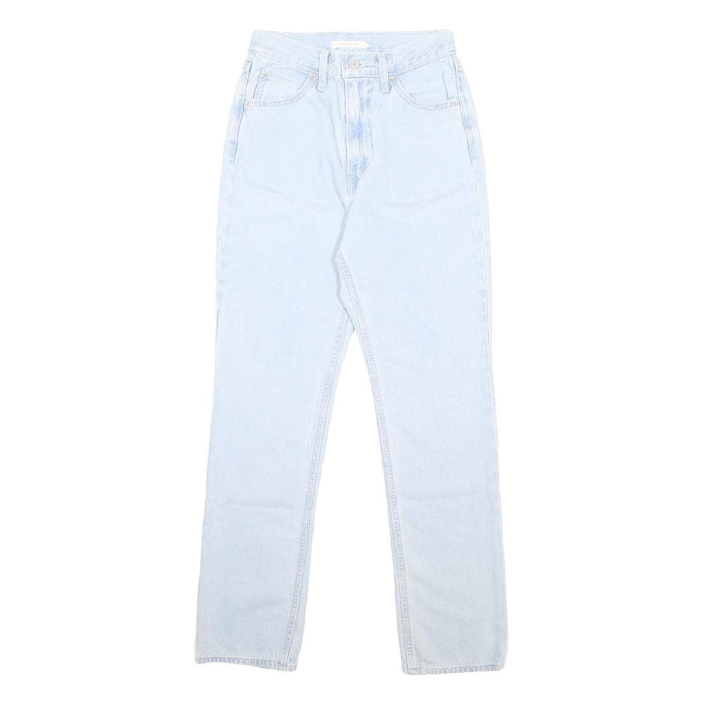 LEVI'S Womens Jeans Blue Regular Straight Denim Light W28 L29 Zip Cotton