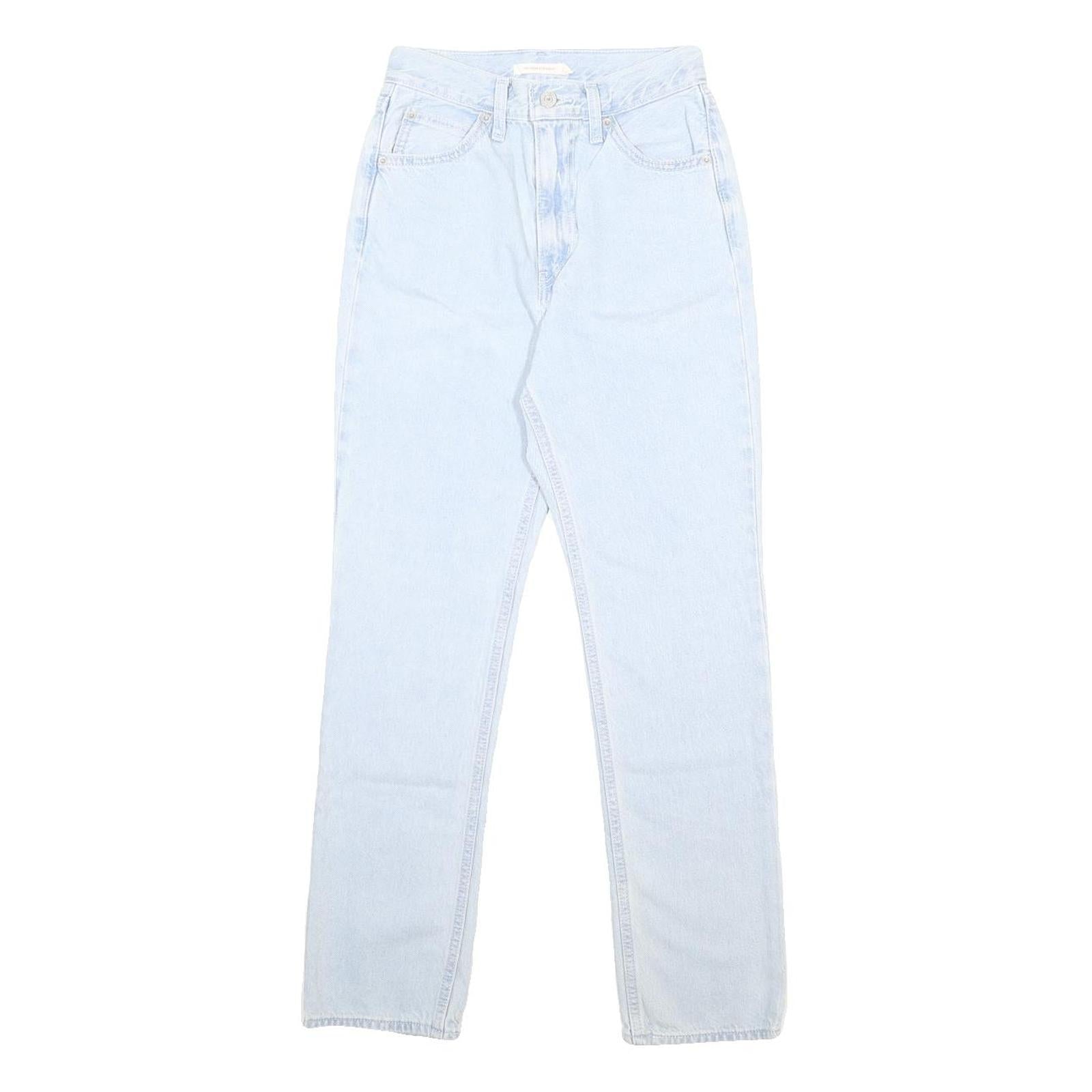 LEVI'S Womens Jeans Blue Regular Straight Denim Light W28 L29 Zip Cotton