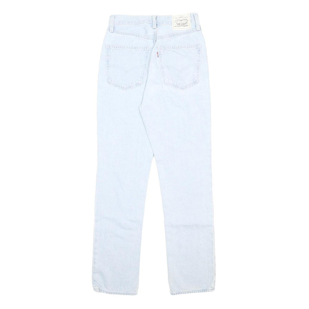 LEVI'S Womens Jeans Blue Regular Straight Denim Light W28 L29 Zip Cotton