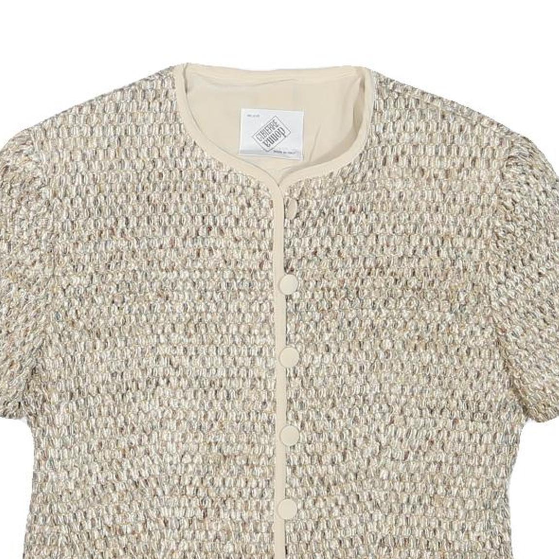 GIBIERRE DONNA Womens Cream Smart Button Jacket XXS Polyester Blend Woven