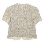 GIBIERRE DONNA Womens Cream Smart Button Jacket XXS Polyester Blend Woven