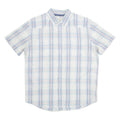 WRANGLER Mens Shirt Blue Check Short Sleeve L