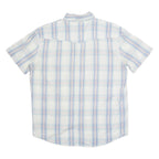WRANGLER Mens Shirt Blue Check Short Sleeve L