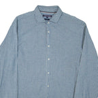TOMMY HILFIGER Mens Shirt Blue Striped Long Sleeve 2XL