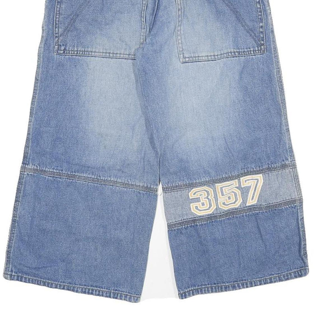 ONE WAY Womens Denim Blue Cargo Shorts 357 Patch XXS W24 Casual Summer