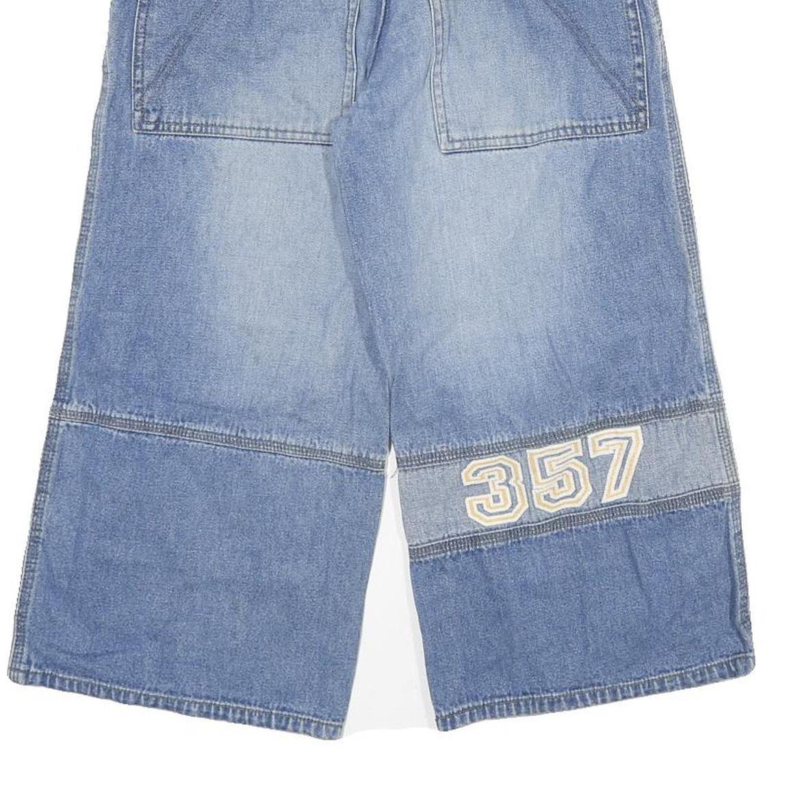 ONE WAY Womens Denim Blue Cargo Shorts 357 Patch XXS W24 Casual Summer