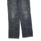 HELLFIRE Mens Jeans Blue Relaxed Straight Denim Medium W38 L36 Casual Workwear