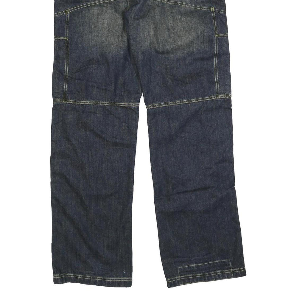 HELLFIRE Mens Jeans Blue Relaxed Straight Denim Medium W38 L36 Casual Workwear