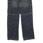 HELLFIRE Mens Jeans Blue Relaxed Straight Denim Medium W38 L36 Casual Workwear